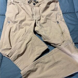 Hurley Men's Tan Chinos with Drawstring